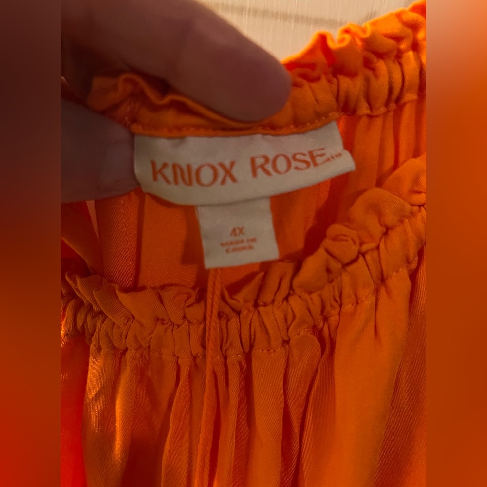 Knox Rose Plus Maxi Dress Orange Ombre Spaghetti-Strap 4X - Picture 8 of 11